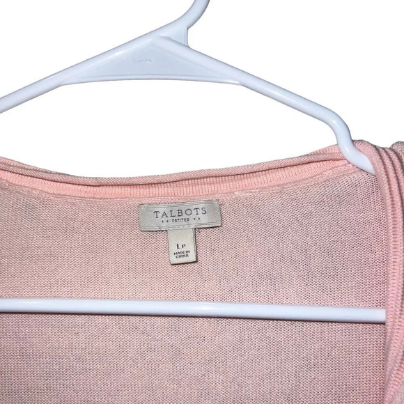 Talbots Light Pink Size Large 100% Cotton Cardigan - Picture 3 of 4